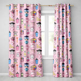 Cute Kawaii Graduation Student Art Supplies  Blush Seamless Pattern  Readymade Eyelet Ring Top Thermal 100% Blackout Curtains