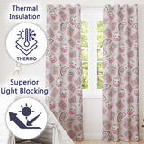 Cute Kawaii Maths Cat Calculator Ruler Seamless Pattern  Readymade Eyelet Ring Top Thermal 100% Blackout Curtains