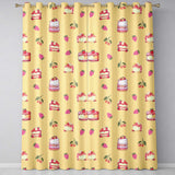 Cute Strawberry Cake Dessert Cherry Sweet Treat Seamless Pattern  Readymade Eyelet Ring Top Thermal 100% Blackout Curtains
