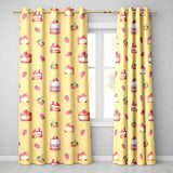 Cute Strawberry Cake Dessert Cherry Sweet Treat Seamless Pattern  Readymade Eyelet Ring Top Thermal 100% Blackout Curtains