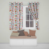 Cute Kawaii Donut Cake Dessert Mint Gingham Seamless Pattern  Readymade Eyelet Ring Top Thermal 100% Blackout Curtains