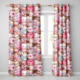Kawaii Sweet Treats Cakes Donuts Candy and Cupcakes Collage Seamless Pattern  Readymade Eyelet Ring Top Thermal 100% Blackout Curtains