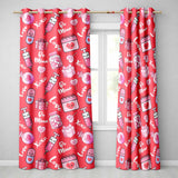 Valentines Love Hearts Gifts Candy Syringe Red Background Seamless Pattern  Readymade Eyelet Ring Top Thermal 100% Blackout Curtains