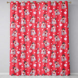 Valentines Couple Kissing Floral  Balloon Red Background Seamless Pattern Readymade Eyelet Ring Top Thermal 100% Blackout Curtains