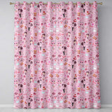 Cute Valentines Couple Love Icon Hearts Soft Pink Background Seamless Pattern  Readymade Eyelet Ring Top Thermal 100% Blackout Curtains