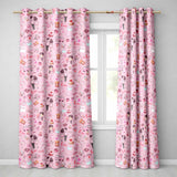 Cute Valentines Couple Love Icon Hearts Soft Pink Background Seamless Pattern  Readymade Eyelet Ring Top Thermal 100% Blackout Curtains