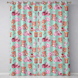 Cute Teddy Bears Hearts Balloons Gifts Valentines Seamless Pattern  Readymade Eyelet Ring Top Thermal 100% Blackout Curtains