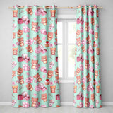 Cute Teddy Bears Hearts Balloons Gifts Valentines Seamless Pattern  Readymade Eyelet Ring Top Thermal 100% Blackout Curtains