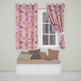 Cute Teddy Bears Hearts Balloons Gifts Blush Pink Seamless Pattern  Readymade Eyelet Ring Top Thermal 100% Blackout Curtains