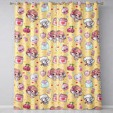 Cute Kawaii Cupid Angels Hearts Balloons Warm Beige Seamless Pattern  Readymade Eyelet Ring Top Thermal 100% Blackout Curtains