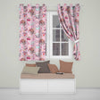 Cupid Angels Hearts Sweets Kawaii Valentine Seamless Pattern Pink Background  Readymade Eyelet Ring Top Thermal 100% Blackout Curtains