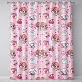 Cupid Angels Hearts Sweets Kawaii Valentine Seamless Pattern Pink Background  Readymade Eyelet Ring Top Thermal 100% Blackout Curtains