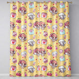 Cupid Angels Hearts Sweets Kawaii Valentine Seamless Pattern Yellow Background  Readymade Eyelet Ring Top Thermal 100% Blackout Curtains