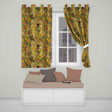Soft Neutral Abstract Circle Mosaic Organic Shapes Seamless Pattern Design  Readymade Eyelet Ring Top Thermal 100% Blackout Curtains