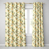 Vintage Lemon Blossom Branches Elegant Floral Citrus Garden Seamless Pattern  Readymade Eyelet Ring Top Thermal 100% Blackout Curtains