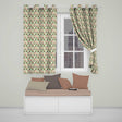 Vintage Flamingo Birds Lake Scene Nature Seamless Pattern  Readymade Eyelet Ring Top Thermal 100% Blackout Curtains