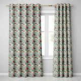Elegant Flamingo Birds Wetland Nature Seamless Pattern  Readymade Eyelet Ring Top Thermal 100% Blackout Curtains