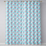 Cute Pink Flamingo Birds in Soft Blue Watercolor Lagoon Seamless Pattern  Readymade Eyelet Ring Top Thermal 100% Blackout Curtains