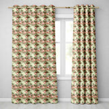Tropical Flamingo Birds with Exotic Plants Scene Seamless Pattern  Readymade Eyelet Ring Top Thermal 100% Blackout Curtains