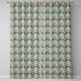Soft Pink Flamingo Birds in Calm Water Scene Seamless Pattern  Readymade Eyelet Ring Top Thermal 100% Blackout Curtains