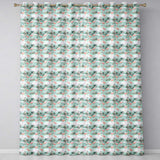Delicate Flamingo Birds with Soft Floral Water Scene Seamless Pattern  Readymade Eyelet Ring Top Thermal 100% Blackout Curtains