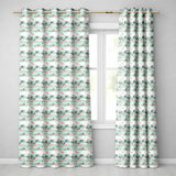 Delicate Flamingo Birds with Soft Floral Water Scene Seamless Pattern  Readymade Eyelet Ring Top Thermal 100% Blackout Curtains