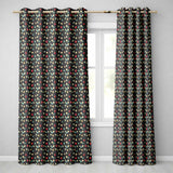 Dark Night Sky Balloon Celebration Seamless Pattern Elegant Party Theme Design  Readymade Eyelet Ring Top Thermal 100% Blackout Curtains