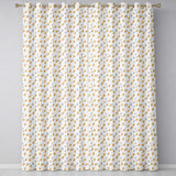 Elegant Gold and White Balloons Confetti Seamless Pattern  Readymade Eyelet Ring Top Thermal 100% Blackout Curtains