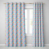 Vibrant Rainbow Floral Abstract Pattern with Bold Multicolour Petals  Readymade Eyelet Ring Top Thermal 100% Blackout Curtains