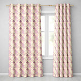 Shabby Chic Purple Damask Fleur De Lis Pattern Distressed Vintage Style  Readymade Eyelet Ring Top Thermal 100% Blackout Curtains