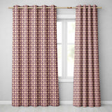 Elegant Deep Plum Fleur De Lis Damask Seamless Pattern Classic Vintage Style  Readymade Eyelet Ring Top Thermal 100% Blackout Curtains