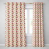 Small Potted Coral Flowers Repeating Pattern Minimal Botanical  Readymade Eyelet Ring Top Thermal 100% Blackout Curtains