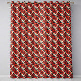 Bold Red Floral Vintage Seamless Pattern Beige Background Botanical  Readymade Eyelet Ring Top Thermal 100% Blackout Curtains