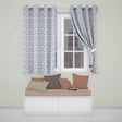 Pastel Tropical Hibiscus Lilys Leaf Floral Seamless Pattern  Readymade Eyelet Ring Top Thermal 100% Blackout Curtains