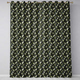 Dense Botanical Peace Lily Dark Foliage Seamless Pattern  Readymade Eyelet Ring Top Thermal 100% Blackout Curtains