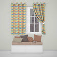 Rainbow Watercolor Damask Artistic Seamless Pattern  Readymade Eyelet Ring Top Thermal 100% Blackout Curtains