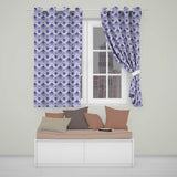 Deep Indigo Floral Damask Vintage Seamless Pattern  Readymade Eyelet Ring Top Thermal 100% Blackout Curtains