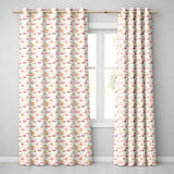 Soft Pink Pastel Mushroom Woodland Nature Seamless Pattern  Readymade Eyelet Ring Top Thermal 100% Blackout Curtains