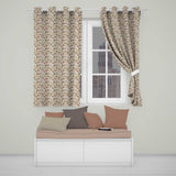 Rustic Woodland Mushroom Leaves Nature Seamless Pattern  Readymade Eyelet Ring Top Thermal 100% Blackout Curtains