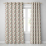 Woodland Red Toadstool Mushroom Botanical Seamless Pattern  Readymade Eyelet Ring Top Thermal 100% Blackout Curtains