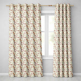 Autumn Woodland Mushroom Leaves Botanical Seamless Pattern  Readymade Eyelet Ring Top Thermal 100% Blackout Curtains