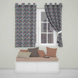 Vibrant Neon Fantasy Mushroom Forest Seamless Pattern  Readymade Eyelet Ring Top Thermal 100% Blackout Curtains