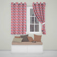 Soft Pink Blue Rose Floral Seamless Pattern  Readymade Eyelet Ring Top Thermal 100% Blackout Curtains