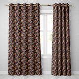 Ornate Night Sky Hot Air Balloons Vintage Seamless Pattern  Readymade Eyelet Ring Top Thermal 100% Blackout Curtains