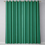 Wavy Green and Teal Vertical Stripes Seamless Pattern  Readymade Eyelet Ring Top Thermal 100% Blackout Curtains