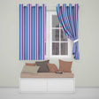 Wavy Blue and Pink Vertical Stripes Seamless Pattern  Readymade Eyelet Ring Top Thermal 100% Blackout Curtains