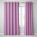 Wavy Purple and Pink Vertical Stripes Seamless Pattern  Readymade Eyelet Ring Top Thermal 100% Blackout Curtains