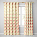 Shabby Chic Floral Bow Pattern with Roses in Pastel Pink Seamless  Readymade Eyelet Ring Top Thermal 100% Blackout Curtains