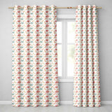Shabby Chic Floral Bow Pattern in Pink and Blue Pastel Tones Seamless Design  Readymade Eyelet Ring Top Thermal 100% Blackout Curtains