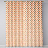 Minimal Rustic Bow Pattern in Orange Blue on Neutral Background Seamless Design  Readymade Eyelet Ring Top Thermal 100% Blackout Curtains